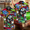 BlueJose Billiards 8 Ball Graffiti Cartoon Character Smug Smile Personalized Name Shirt (4 Colors)