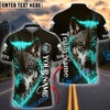 BlueJose Darts Cool Wolf Multicolor Options Personalized Name Shirt (4 Colors)