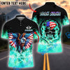 BlueJose Darts USA Flag Eagle & Skull Dartboard Multicolor Options Personalized Name Shirt (4 Colors)