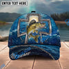 BlueJose Fishing Ocean Metal Cross Christian Personalized Name Classic 3D Cap Personalized Cap (13 Breeds)