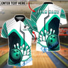 BlueJose Bowling & Pins Classic Strike Ball & Pins Graphic Customized Name, Team Name 3D Shirt (4 Colors)
