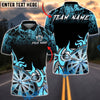 BlueJose Darts Tribal Flame Dartboard Impact Multicolor Options Personalized Name Shirt (4 Colors)