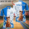 BlueJose Bowling Cat Cute Sunglasses Kitten Customized Name, Team Name 3D Shirt (4 Colors)