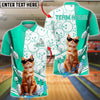 BlueJose Bowling Cat Cute Sunglasses Kitten Customized Name, Team Name 3D Shirt (4 Colors)