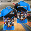 BlueJose Bowling Gangster Cat Crew Customized Name, Team Name 3D Shirt (4 Colors)
