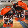 BlueJose Bowling Gangster Cat Crew Customized Name, Team Name 3D Shirt (4 Colors)