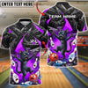 BlueJose Bowling Funny Black Cat Chaos Customized Name, Team Name 3D Shirt (4 Colors)