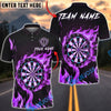 BlueJose Darts Neon Flame Dartboard Target Multicolor Options Personalized Name Shirt (4 Colors)