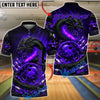 BlueJose Bowling & Pins Fire Dragon Lava Customized Name, Team Name 3D Shirt (4 Colors)