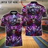 BlueJose Bowling And Pins Snake Lightning Dark Gothic Skull Roses Design Customized Name, Team Name 3D Shirt (4 Colors)