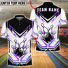 BlueJose Bowling And Pins White Energy Ball Design Customized Name, Team Name 3D Shirt (4 Colors)