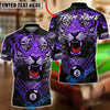 BlueJose Billiards 8 Ball Tiger Fierce Design Personalized Name, Team Name Unisex Shirt (4 Colors)