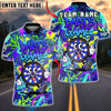 BlueJose Darts Game Dartboard Cartoon Graffiti Rainbow Multicolor Options Personalized Name Shirt (4 Colors)