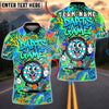 BlueJose Darts Game Dartboard Cartoon Graffiti Rainbow Multicolor Options Personalized Name Shirt (4 Colors)