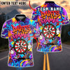 BlueJose Darts Game Dartboard Cartoon Graffiti Rainbow Multicolor Options Personalized Name Shirt (4 Colors)
