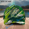 BlueJose Fishing Green Splash Strike Personalized Name Classic 3D Cap Personalized Cap (13 Breeds)