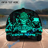 BlueJose  Fishing Reaper Neon Skull  Personalized Cap (8 Colors)