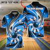 BlueJose Bowling And Pins Industrial Strike Explosion 3D Design Customized Name, Team Name 3D Shirt (4 Colors)