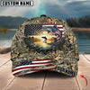 BlueJose Fishing American Flag Sunrise Farm Scene Camo Custom Name 3D Cap (12 Breeds)