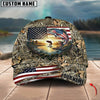 BlueJose Fishing American Flag Sunrise Farm Scene Camo Custom Name 3D Cap (12 Breeds)