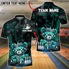 BlueJose Bowling And Pins Cyber Mecha Bear Customized Name, Team Name 3D Shirt (4 Colors)