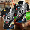 BlueJose Billiards 8-Ball Explosive Fire Effect Personalized Name, Team Name Unisex Shirt (6 Colors)