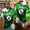 BlueJose Billiards Cracked 8 Ball Grunge Personalized Name, Team Name Unisex Shirt (4 Colors)