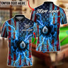 BlueJose Billiards 8-Ball Lightning Crack USA Flag Personalized Name, Team Name Unisex Shirt (6 Colors)