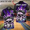 BlueJose Bowling And Pins Skull Snake Flame Pins Gothic Inferno Customized Name, Team Name 3D Shirt (4 Colors)