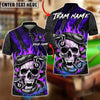 BlueJose Billiards 8 Ball Skull Snake Flame Gothic Fire Personalized Name, Team Name Unisex Shirt (4 Colors)