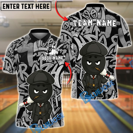 BlueJose Bowling Graffiti By The Order Of Peaky B Customized Name, Team Name 3D Shirt (6 Colors)