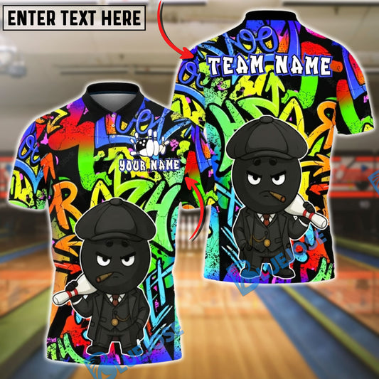 BlueJose Bowling Graffiti By The Order Of Peaky B Customized Name, Team Name 3D Shirt (6 Colors)