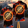 BlueJose Darts Fire Flames Lightning Multicolor Options Personalized Name Shirt (4 Colors)
