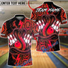 BlueJose Bowling Cobra Snake Skin Lightning Customized Name, Team Name 3D Shirt (4 Colors)