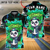 BlueJose Bowling Panda Graffiti Street Art Customized Name, Team Name 3D Shirt (4 Colors)