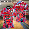 BlueJose Bowling 420 Panda Graffiti Vibrant Colors Customized Name, Team Name 3D Shirt (4 Colors)