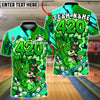 BlueJose Bowling 420 Bear Geometric Customized Name, Team Name 3D Shirt (4 Colors)