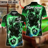 BlueJose Billiards 8 Ball Electric Panther Lightning Personalized Name, Team Name Shirt (6 Colors)