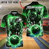 BlueJose Bowling And Pins Electric Panther Lightning Strike Customized Name, Team Name 3D Shirt (6 Colors)