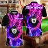 BlueJose Billiards 8 Ball Neon Smoke Fusion Personalized Name, Team Name Unisex Shirt (4 Colors)