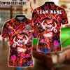 BlueJose Billiards 8-Ball Crazy Panda Character Design Customized Name, Team Name 3D Shirt (4 Colors)