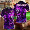 BlueJose Billiards 8-Ball Skull Lightning Customized Name, Team Name 3D Shirt (4 Colors)