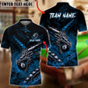 BlueJose Billiards Dragon 8 Ball Fire Shadow Customized Name, Team Name 3D Shirt (6 Colors)