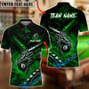BlueJose Billiards Dragon 8 Ball Fire Shadow Customized Name, Team Name 3D Shirt (6 Colors)