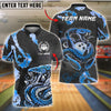 BlueJose Bowling And Pins Angry Snake Customized Name 3D Shirt (6 Colors)