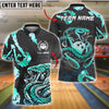 BlueJose Bowling And Pins Angry Snake Customized Name 3D Shirt (6 Colors)