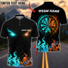 BlueJose Darts Fire Eyes Dartboard Design Personalized Name, Team Name Unisex Shirt (4 Colors)