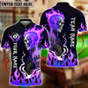 BlueJose Billiards Ball 8 Flaming Biker Skull Middle Finger Customized Name, Team Name 3D Shirt (4 Colors)
