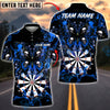 BlueJose Darts Gothic Skull Butterfly Dartboard Multicolor Options Personalized Name Shirt (4 Colors)