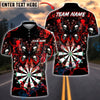 BlueJose Darts Gothic Skull Butterfly Dartboard Multicolor Options Personalized Name Shirt (4 Colors)